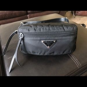 - Prada fabric and leather belt bag